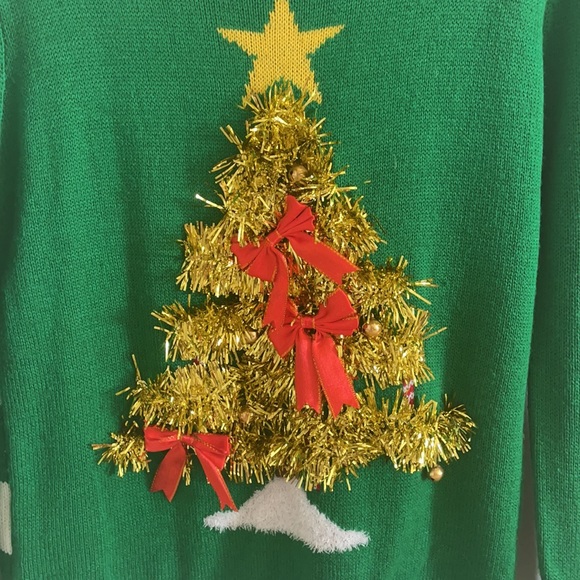Christmas Tree Sweater with Bells that Ring! - Picture 2 of 5